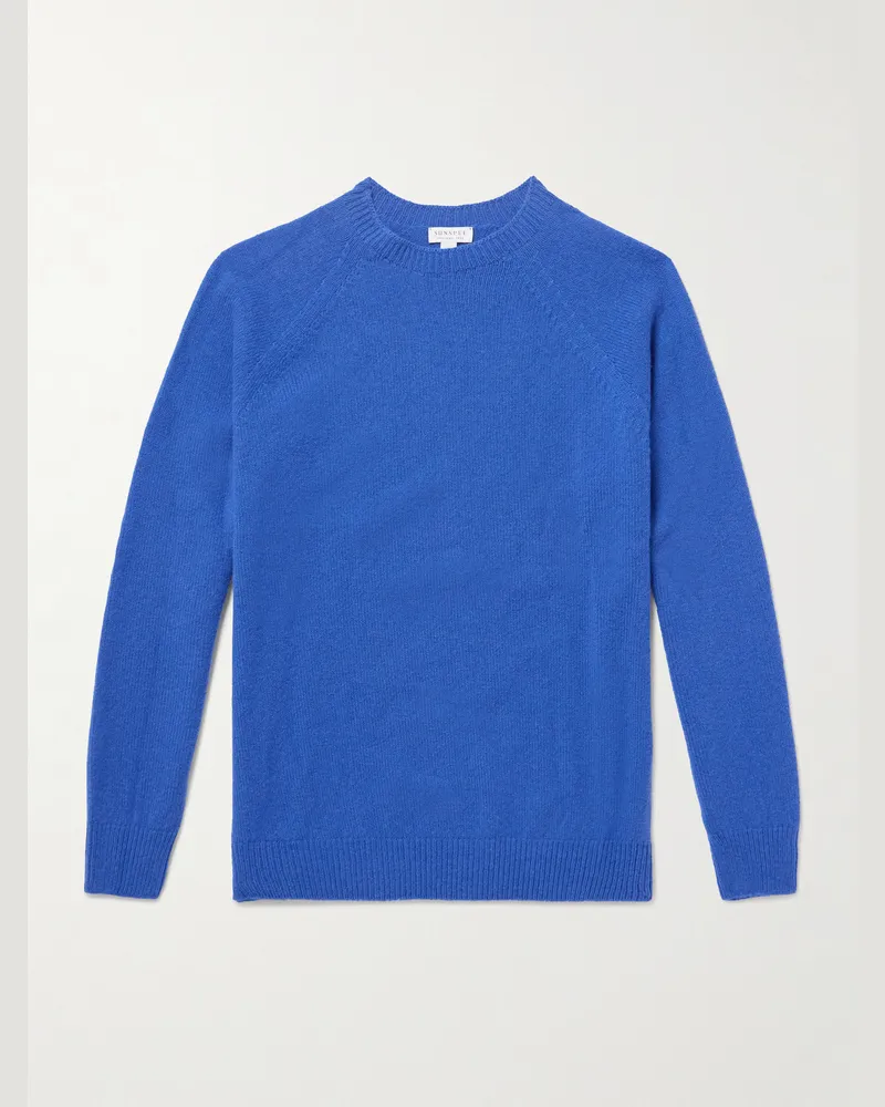 Sunspel Wool Sweater Blue