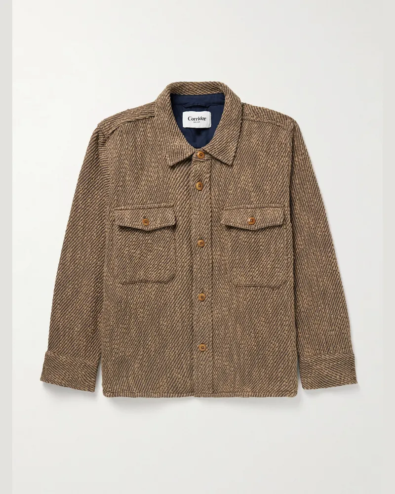 Corridor Leibes Hemdjacke aus Baumwoll-Twill Braun