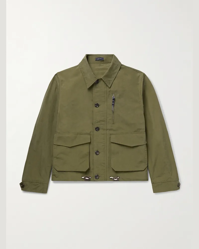 Drake's Jacke aus einer Baumwoll-Nylon-Mischung Grün