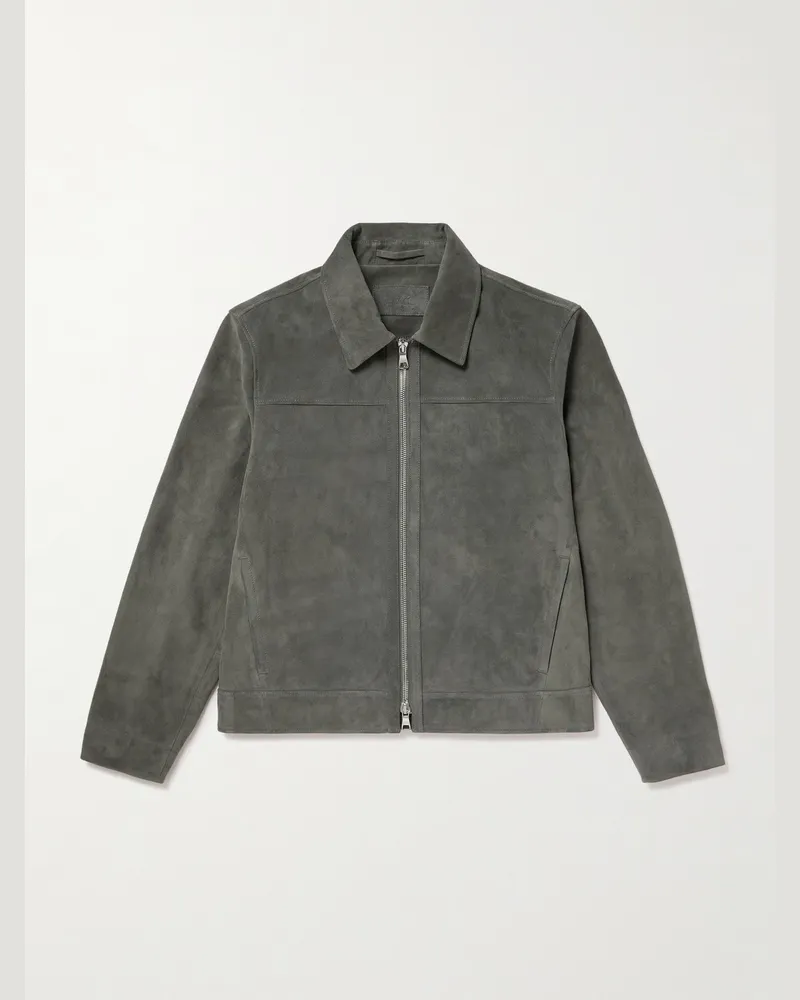 MR P. Coachjacke aus Veloursleder Grau