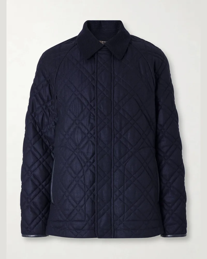 Gabriela Hearst Clarence Wool and Cashmere-Blend Jacket Blue