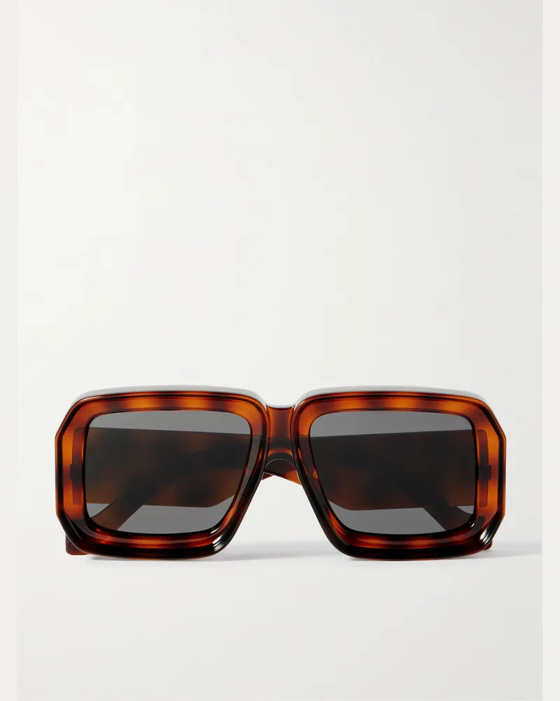 Loewe Paula's Ibiza Sonnenbrille mit eckigem Rahmen aus Azetat in Schildpattoptik Horn