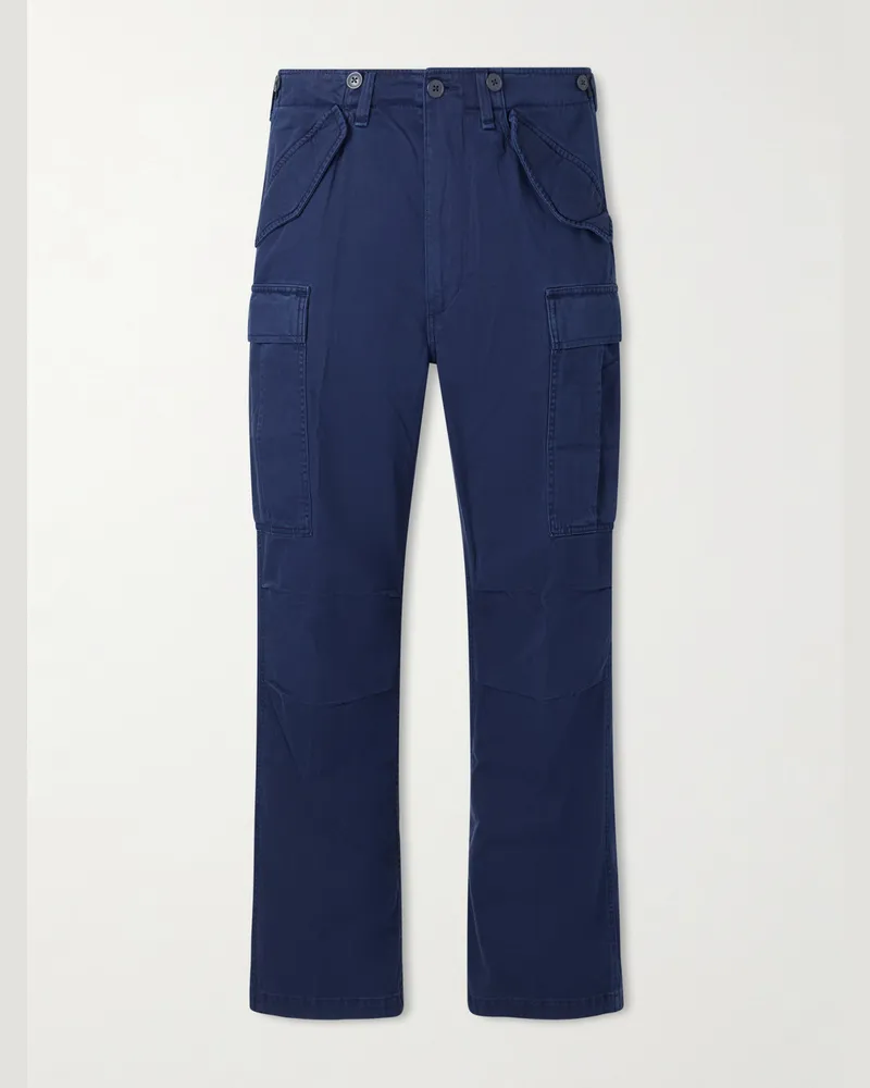 Ralph Lauren Gerade geschnittene Cargohose aus Baumwolle Blau