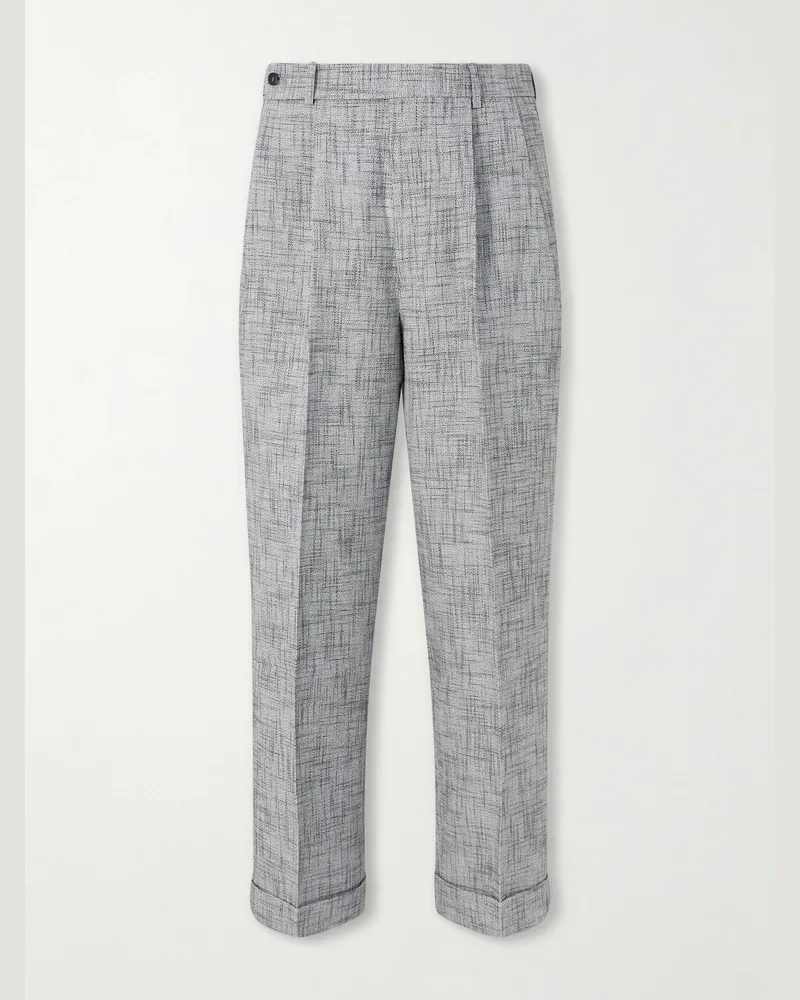 BODE Static Weave McNab Straight-Leg Woven Trousers Gray