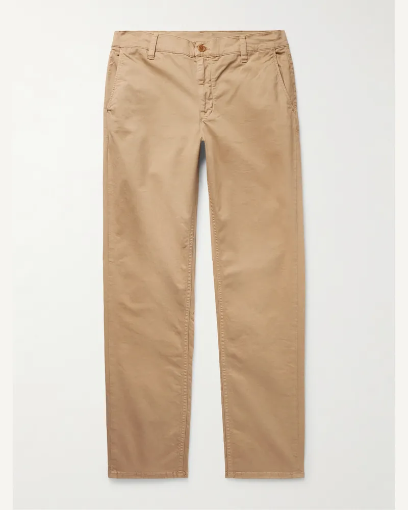 Nudie Jeans Easy Alvin Slim-Fit Cotton-Blend Chinos Neutrals