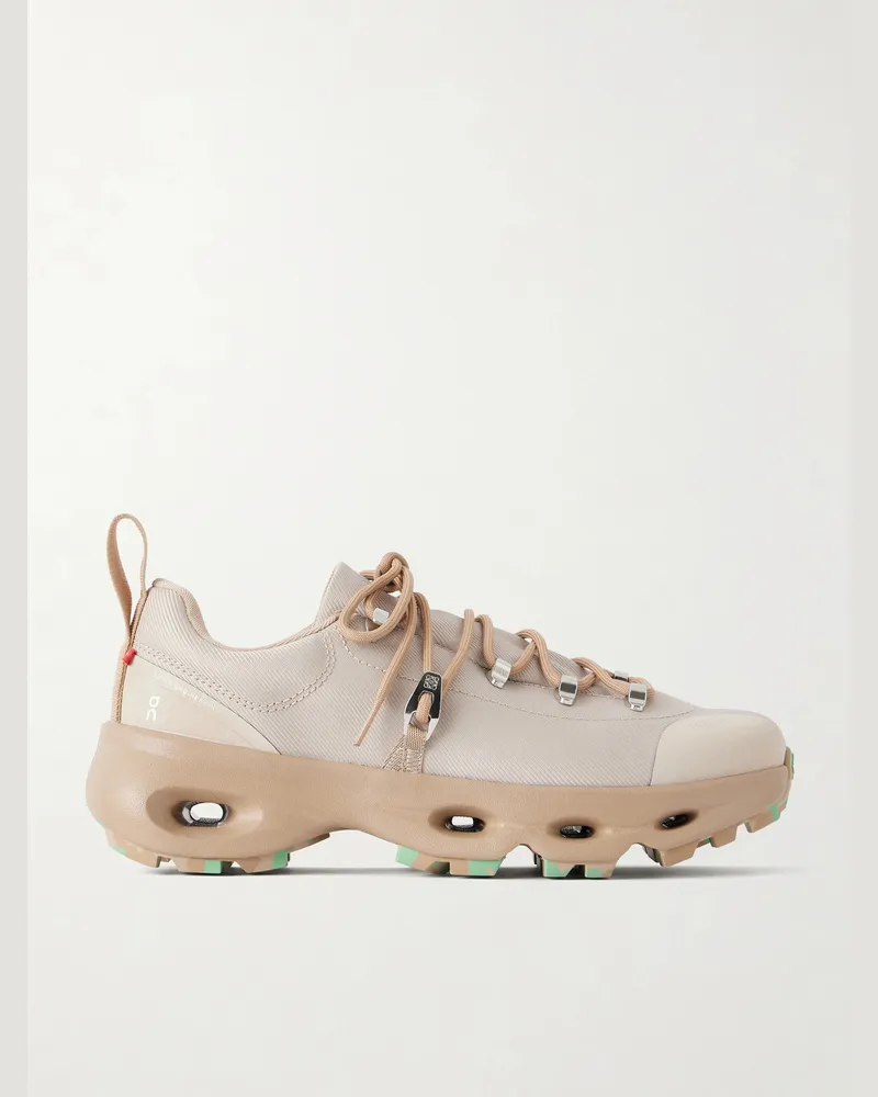 Loewe On Cloudsolo Hiker Rubber-Trimmed Twill Sneakers Neutrals
