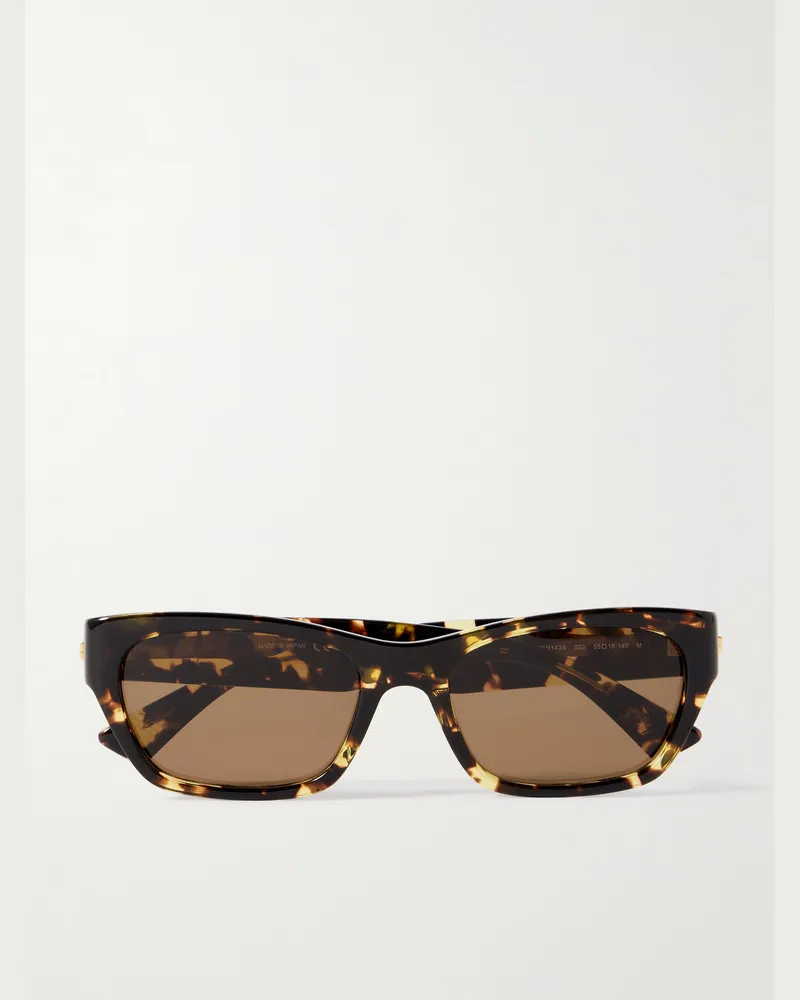 Bottega Veneta Sonnenbrille mit eckigem Rahmen aus Azetat in Schildpattoptik Horn