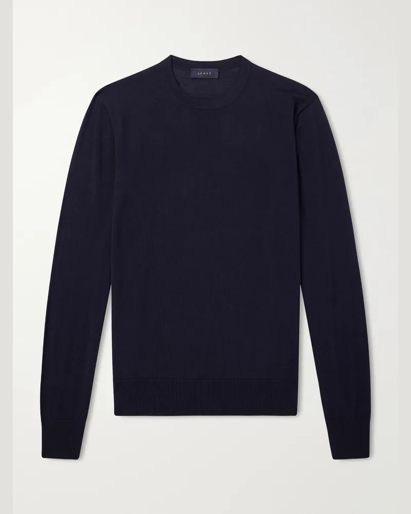 SEASE Lasca Wish® Virgin Wool T-Shirt Blue
