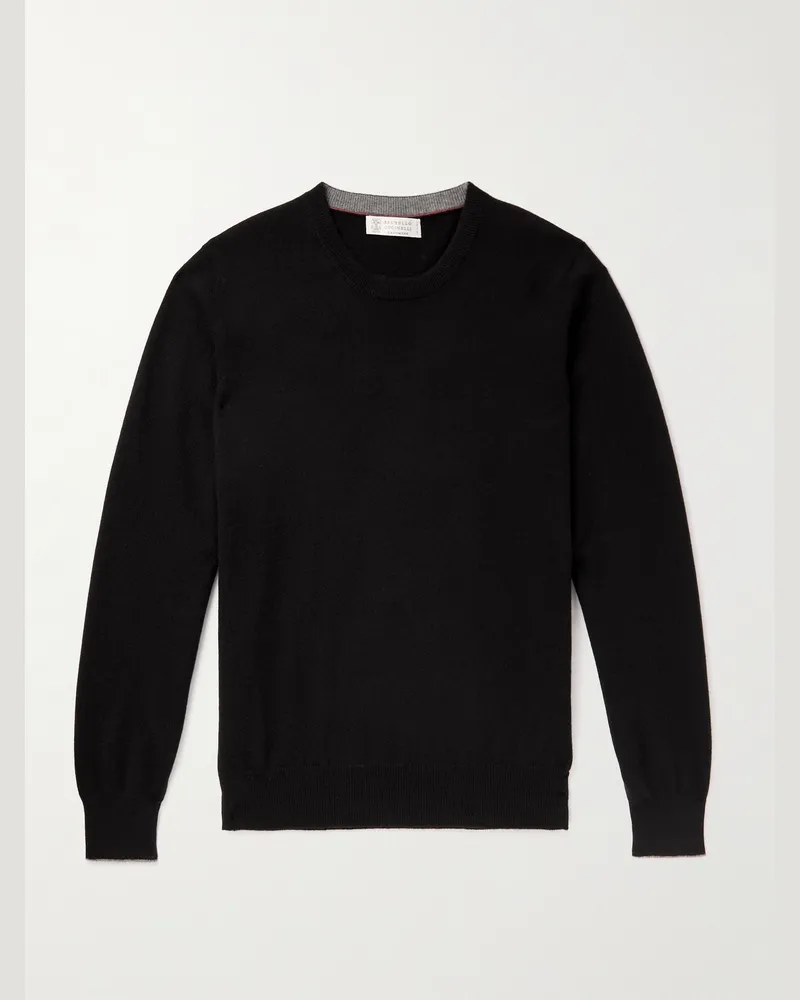 Brunello Cucinelli Pullover aus Kaschmir Schwarz