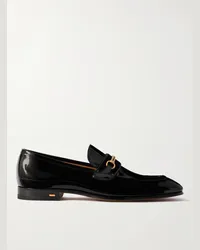 Tom Ford Bailey Pennyloafers aus Lackleder mit Verzierung Schwarz