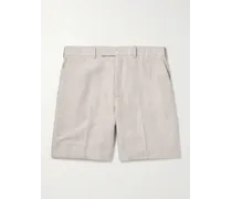 Gerade geschnittene Shorts aus Twill
