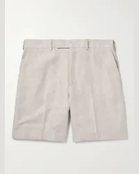 Kingsman Gerade geschnittene Shorts aus Twill Neutral