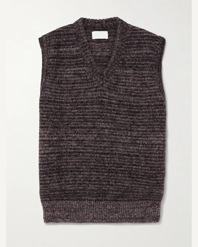 Oliver Spencer Graves ärmelloser Strickpullover Schwarz