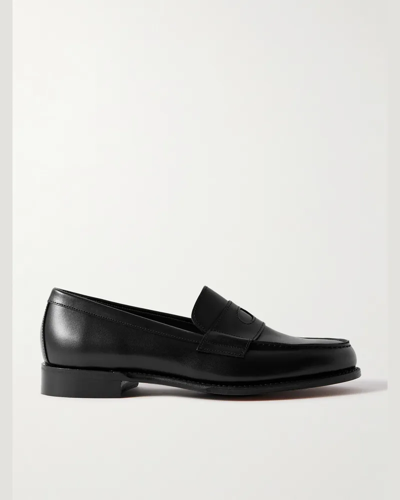 Drake's Charles Pennyloafers aus Leder Schwarz