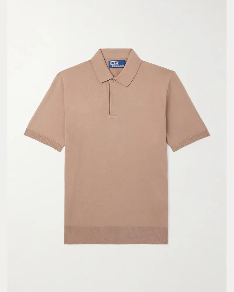 Ralph Lauren Schmal geschnittenes Polohemd aus Baumwolle Neutral