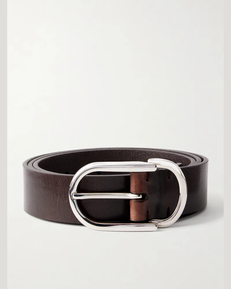 Brunello Cucinelli 3cm Leather Belt Brown