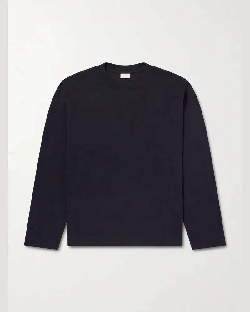 Dries van Noten T-Shirt aus Baumwoll-Jersey Schwarz