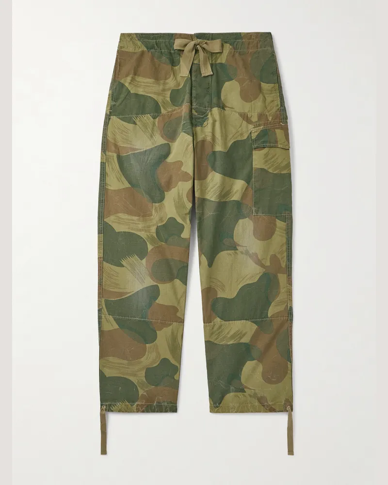 Ralph Lauren Gerade geschnittene Cargohose aus Baumwoll-Canvas mit Camouflage-Print Grün
