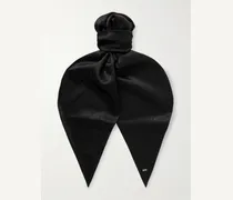 Schal aus Seiden-Jacquard mit Logostickerei