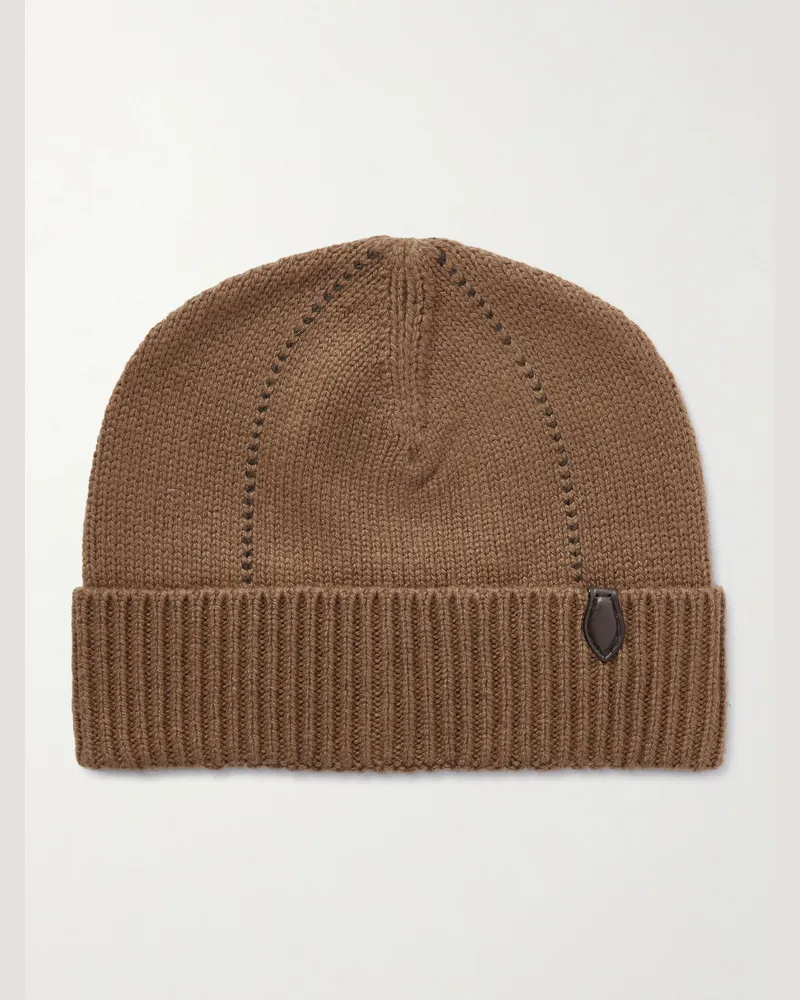 Berluti Beanie aus Kaschmir Braun