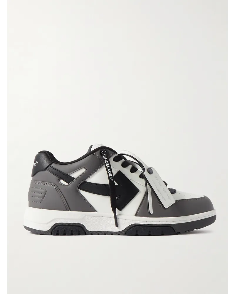 OFF-WHITE Out of Office Sneakers aus Leder Grau