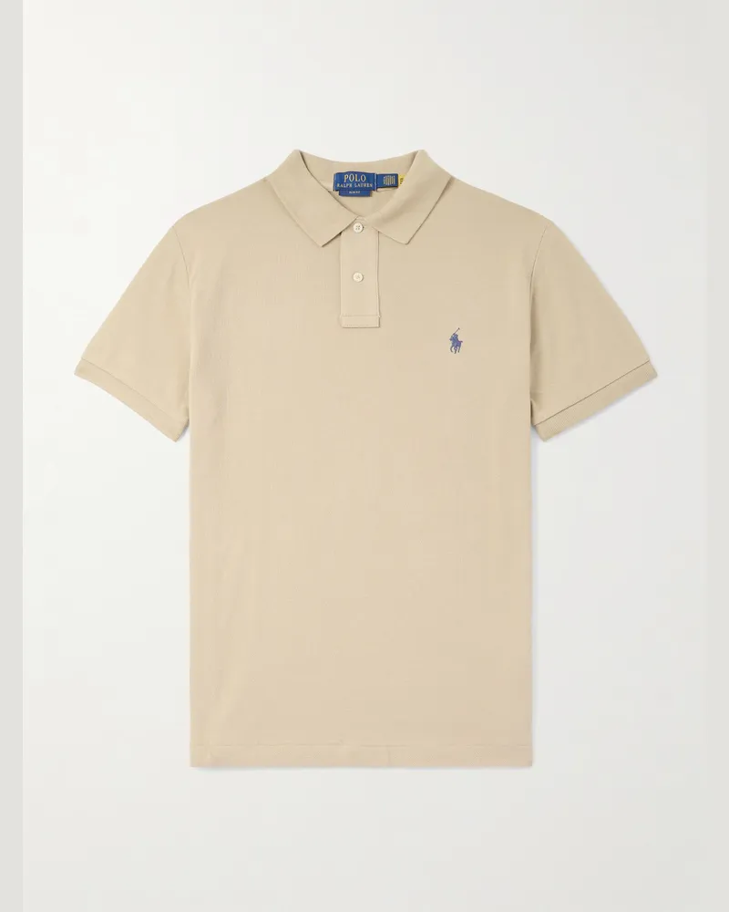 Ralph Lauren Polohemd aus Baumwoll-Piqué mit Logostickerei Neutral
