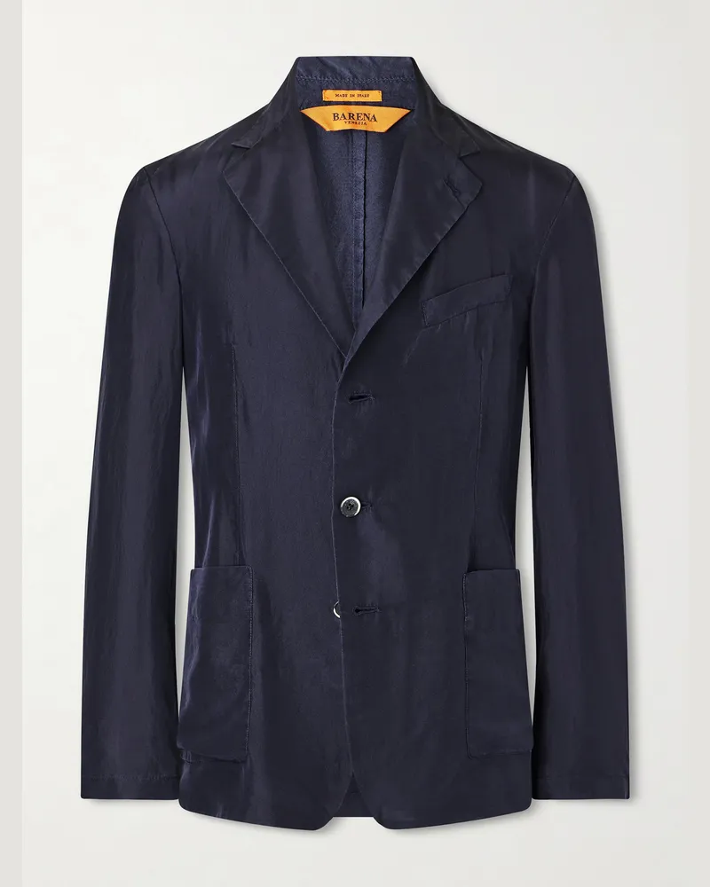 BARENA Rizzo Tentor Silk-Voile Blazer Blue
