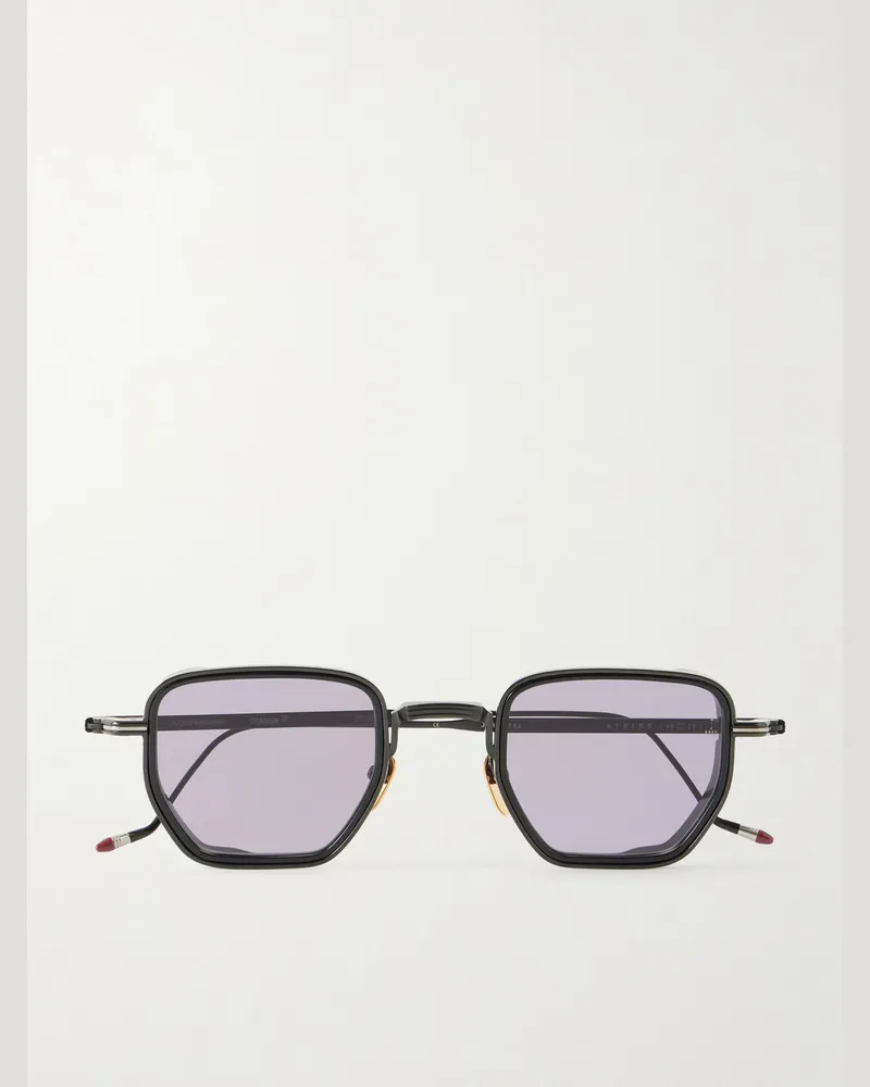 Jacques Marie Mage Atkins  D-Frame Titanium Sunglasses Silver