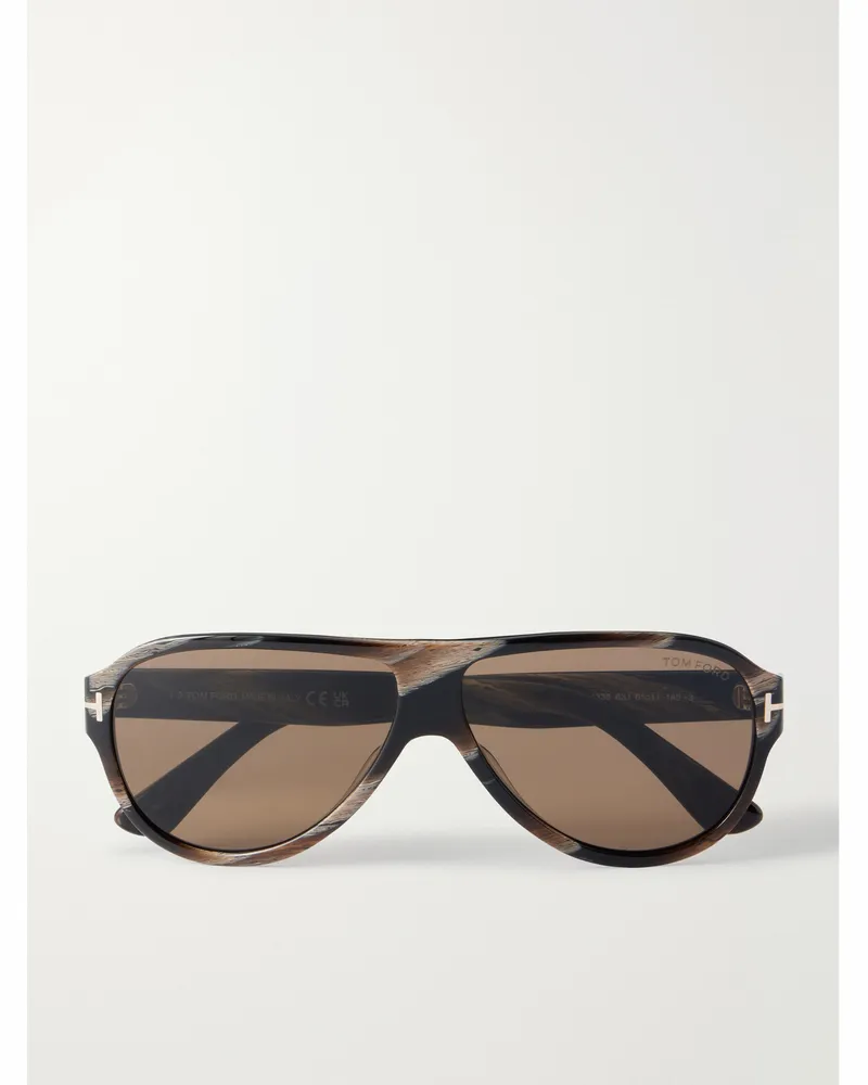 Tom Ford Samuele 02 Pilot Acetate Sunglasses Brown