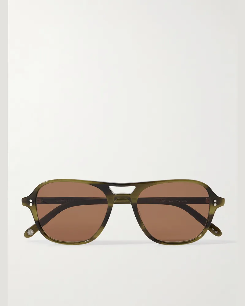 Garrett Leight Doc Aviator-Style Acetate Sunglasses Brown