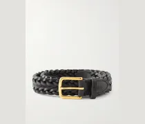 3.5cm Woven Leather Belt