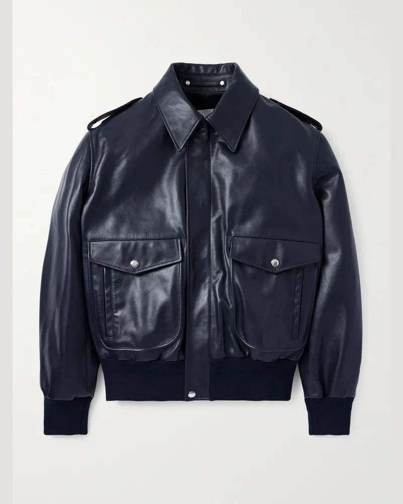 Givenchy Bomberjacke aus Leder Blau