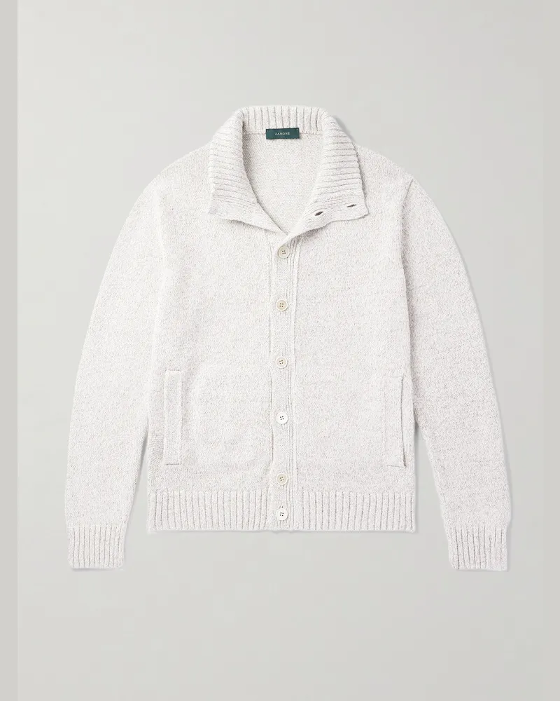 Slowear Zanone Cotton Cardigan Neutrals