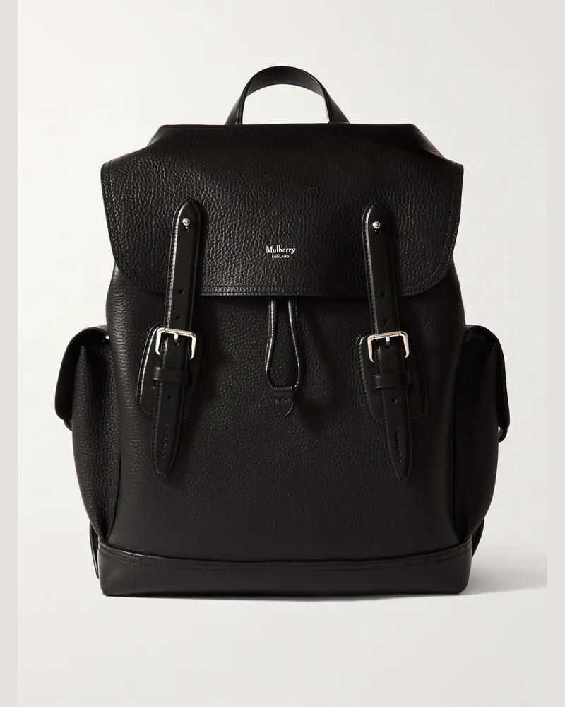 Mulberry Heritage Pebble-Grain Leather Backpack Black