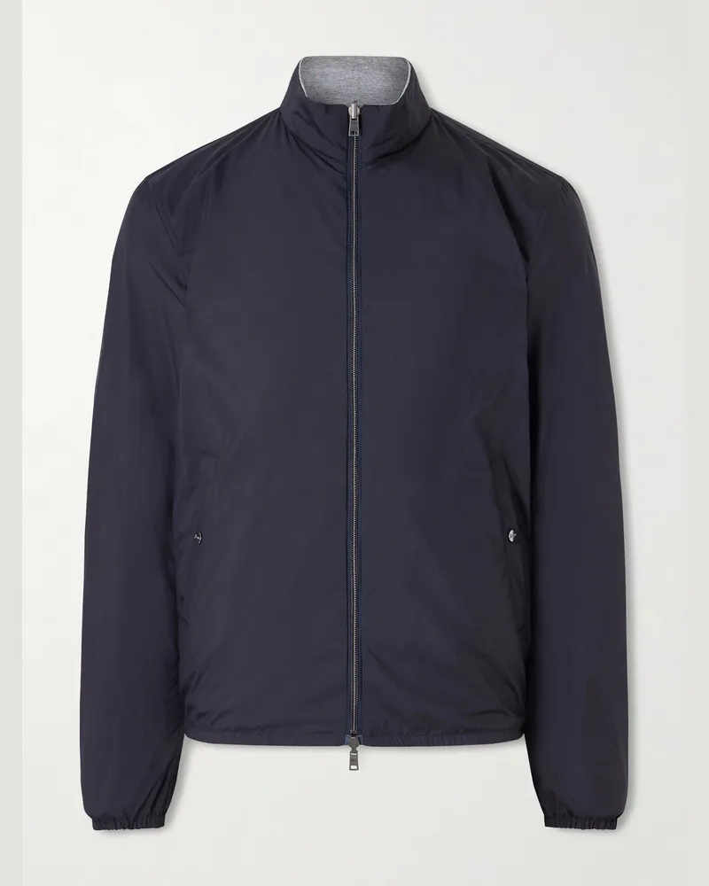 Herno Reversible Shell and Jersey Jacket Blue