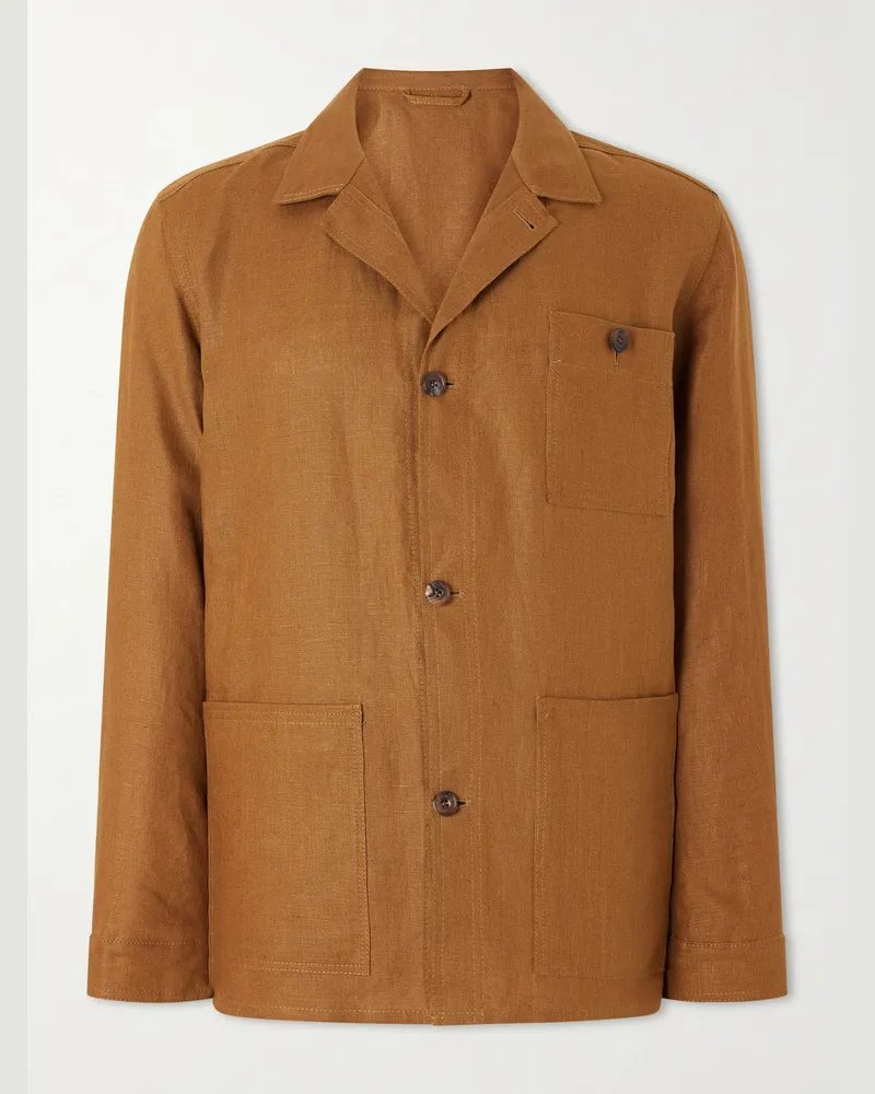 Anderson & Sheppard Linen Jacket Brown