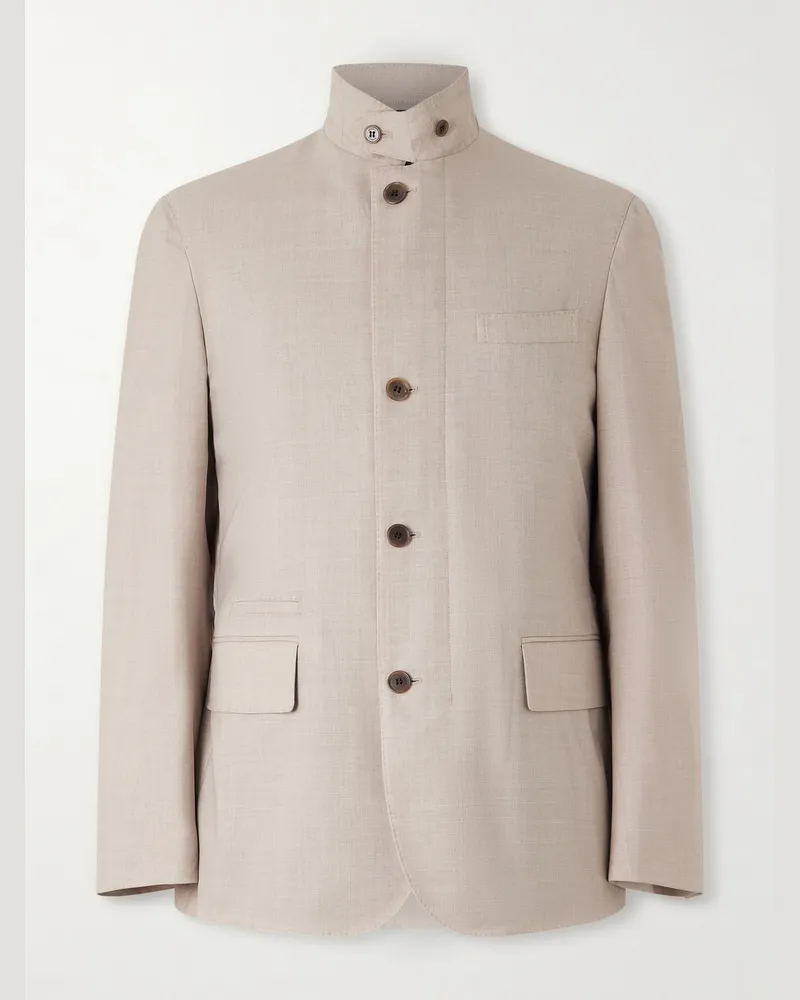 Dunhill Jacke aus 130s-Wolle Grau