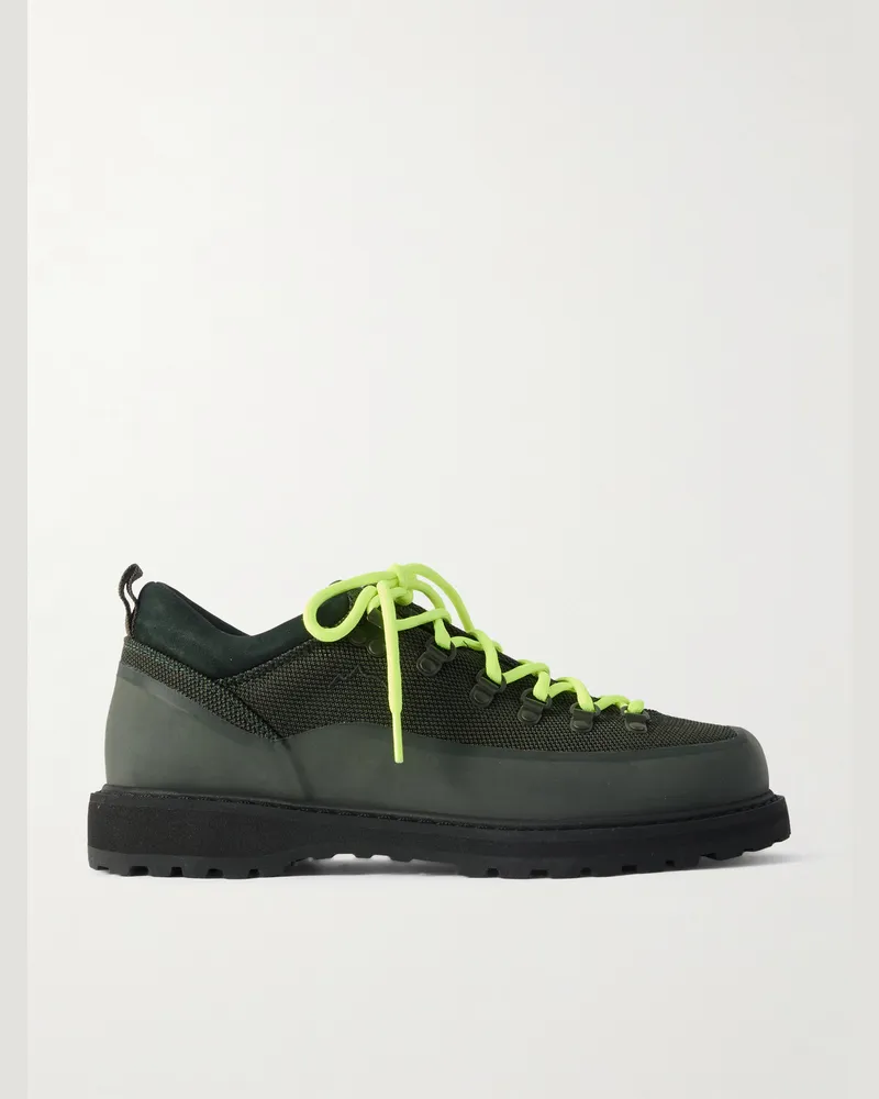 Diemme Roccia Basso Sport Wanderschuhe aus technischem Shell mit Besatz aus Gummi und Veloursleder Grün