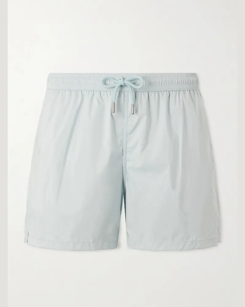 Thom Sweeney Straight-Leg Mid-Length Swim Shorts Blue
