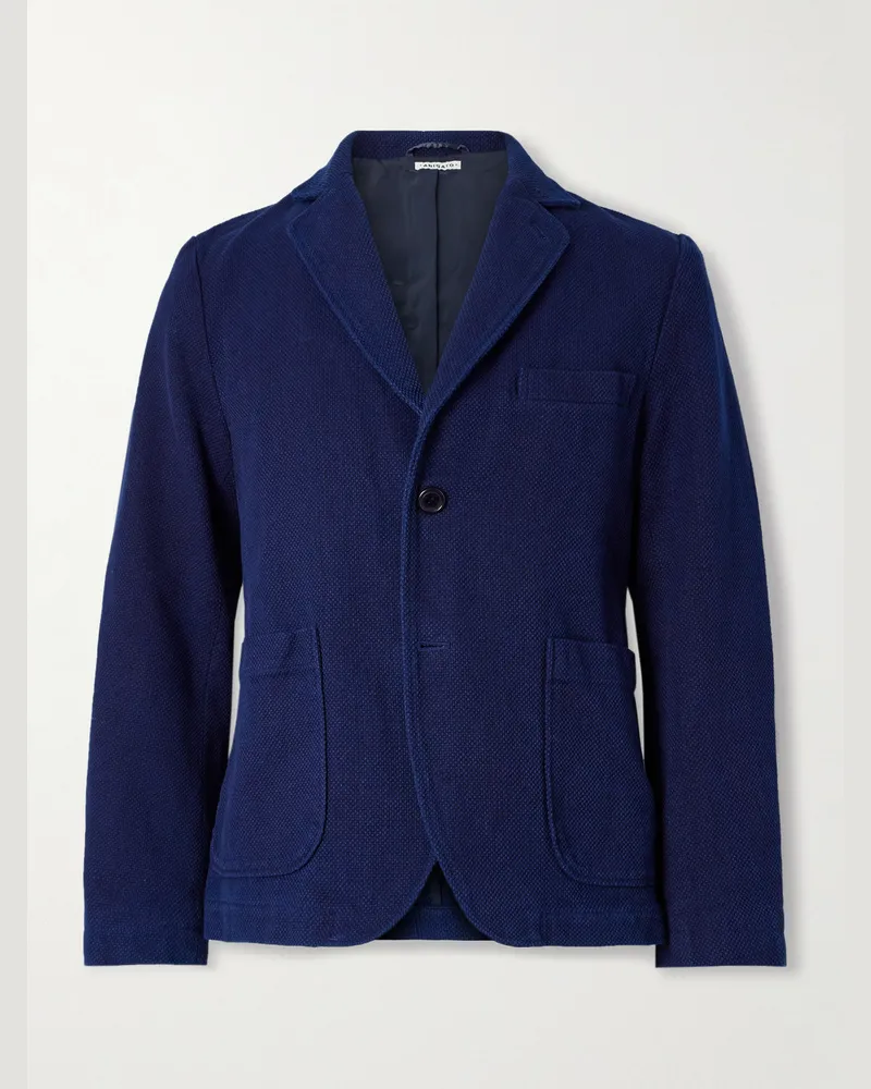 Blue Blue Japan Sashiko Cotton-Piqué Suit Jacket Blue