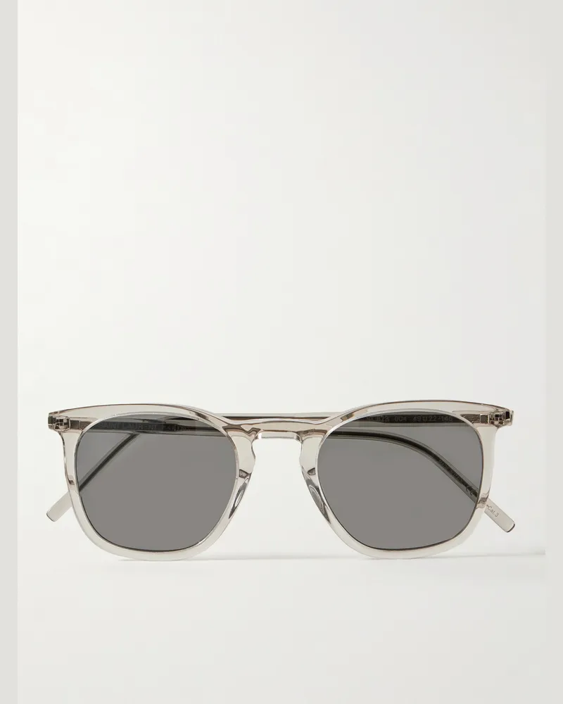 Saint Laurent Sonnenbrille mit D-Rahmen aus recyceltem Azetat Grau