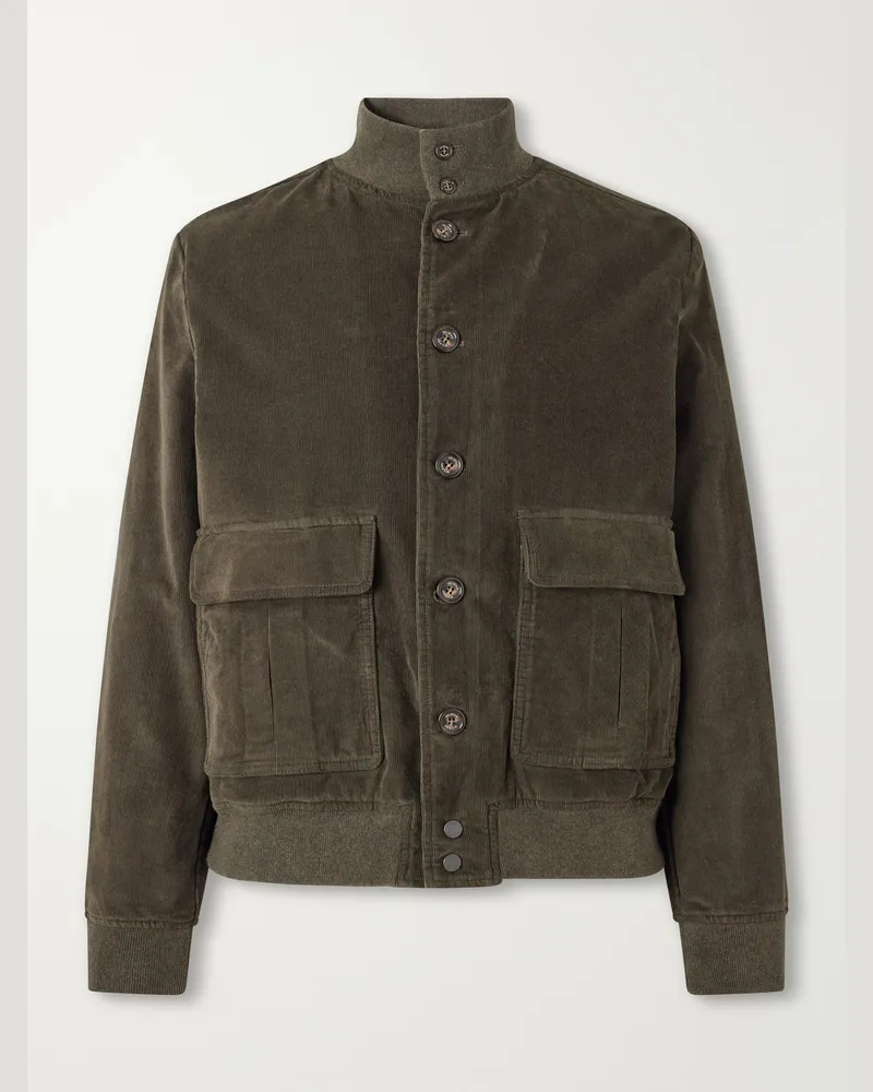 Valstar ino Cotton-Blend Corduroy Bomber Jacket Green