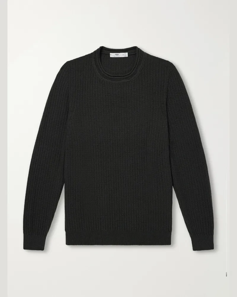Inis Meáin Merino Wool and Cashmere-Blend Sweater Green
