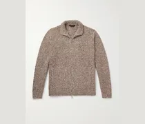 Silk and Cashmere-Blend Zip-Up Cardigan