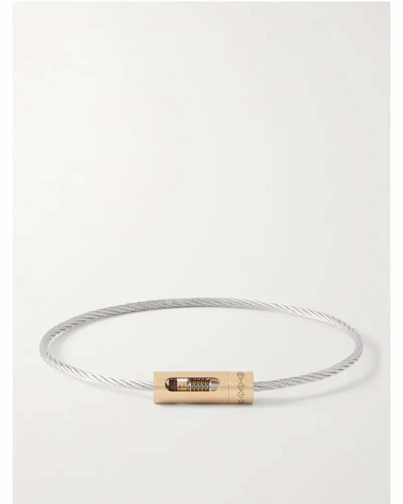 Le Gramme Le 6g Armband aus 18 Karat Gold, Titan und Sterlingsilber Silber