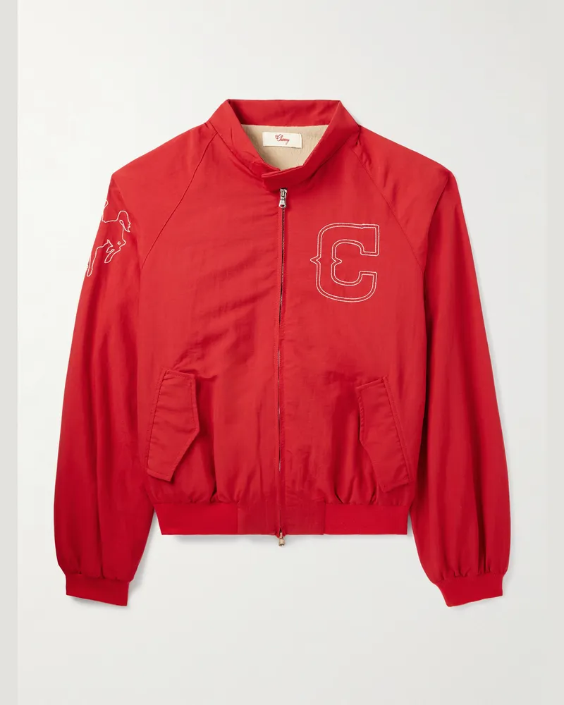 Cherry Los Angeles Bomberjacke aus Shell mit Logostickerei Rot