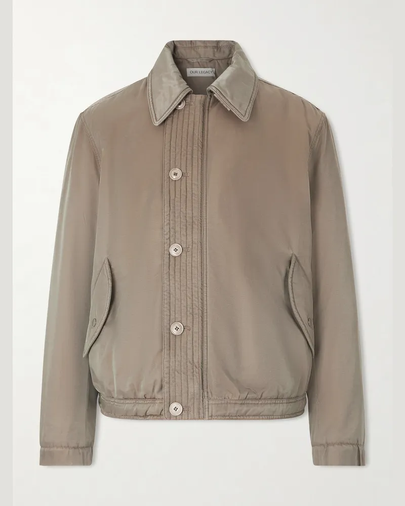 Our Legacy Auto Padded Cotton and Nylon-Blend Jacket Brown