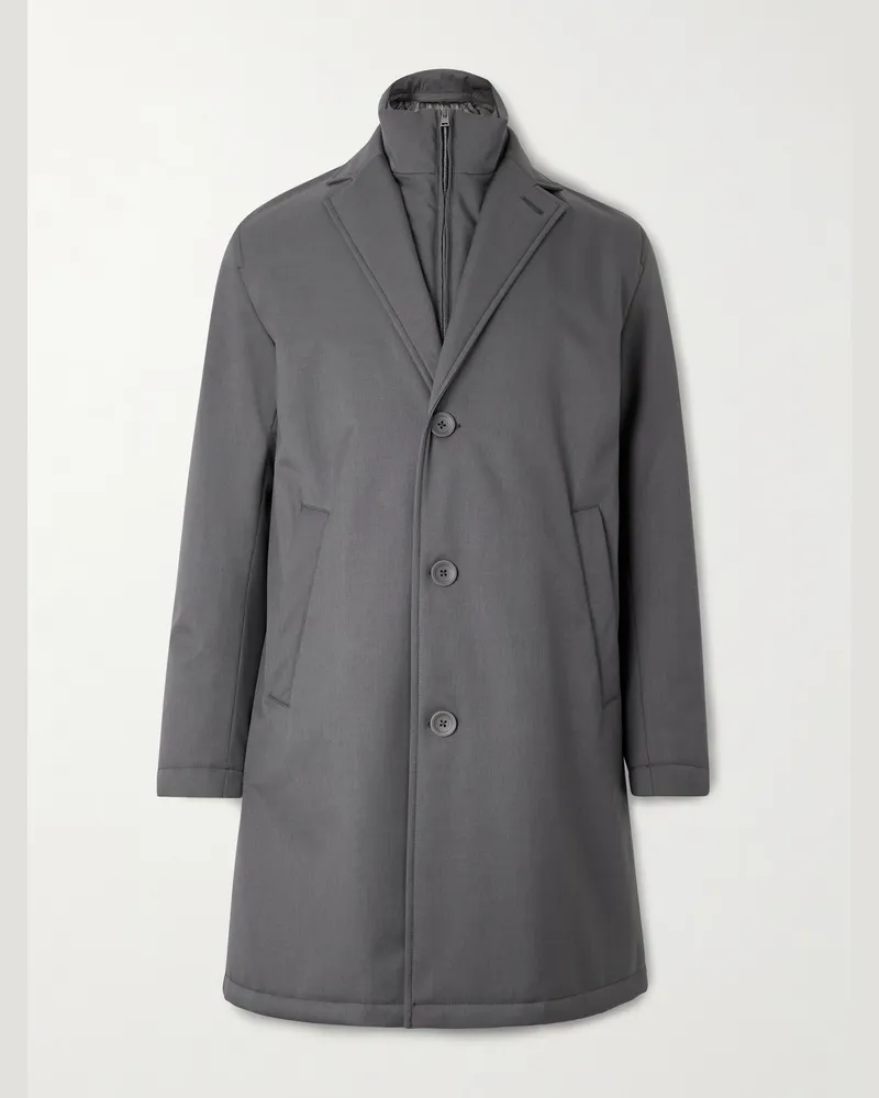 Herno Mantel aus Shell mit abnehmbarer Weste Grau