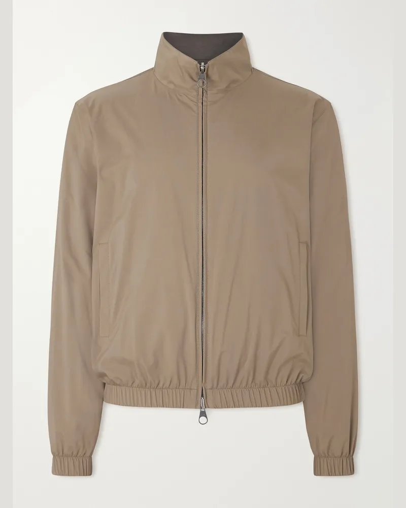 Loro Piana Wendbarer Blouson aus Windmate®-Storm-System®-Nylon und Kaschmir Braun