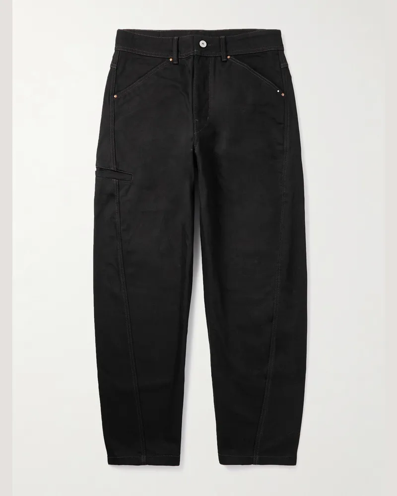 Christophe Lemaire Twisted schmal zulaufende Jeans Schwarz